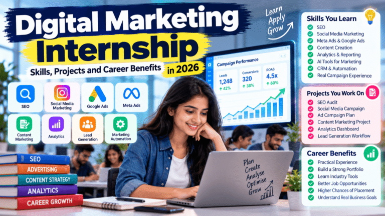Digital Marketing Internship: Skills, Projects and Career Benefits in 2026