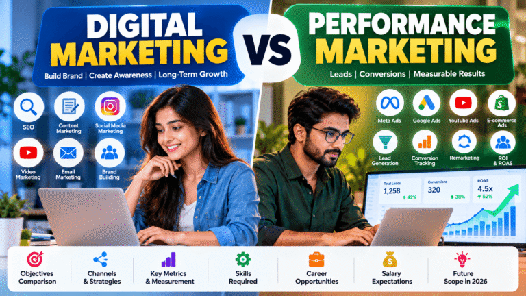 Difference Between Digital Marketing and Performance Marketing: A Complete Guide for 2026